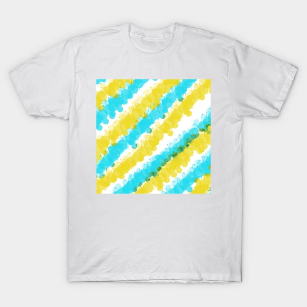 Teal & Lemon Bright Splatter T-Shirt by BlakCircleGirl